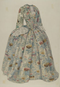 a floral-patterned dress with a flared skirt