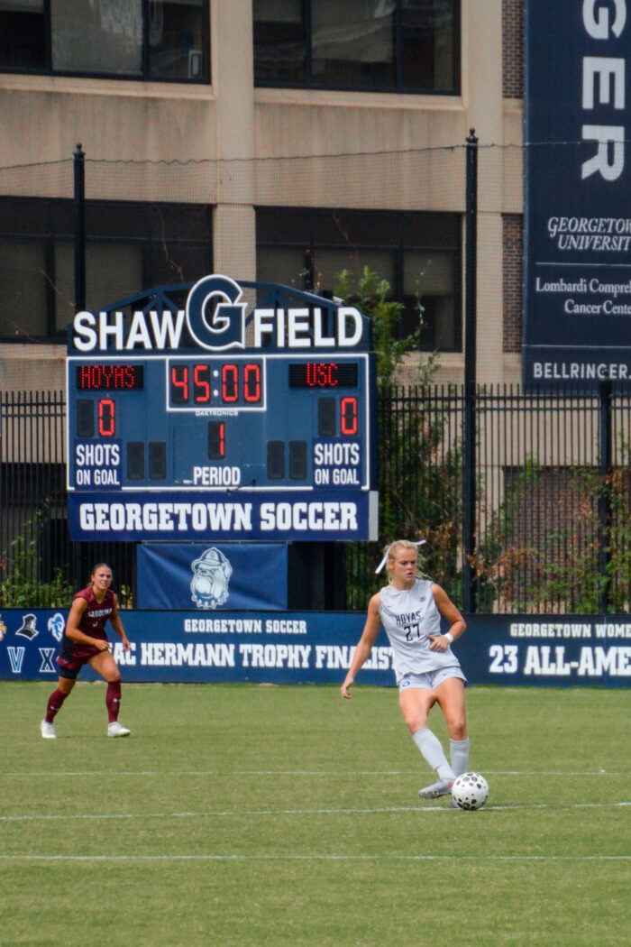Georgetown women’s soccer maintains undefeated conference record with 1-0 win over Villanova
