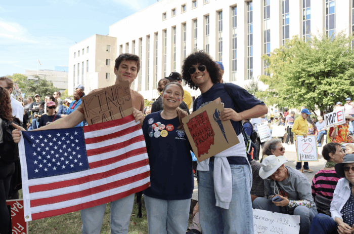 Clint Corklin (left) (SFS '28), along with GUCD members, Elinor Clark and Braedan Troy.