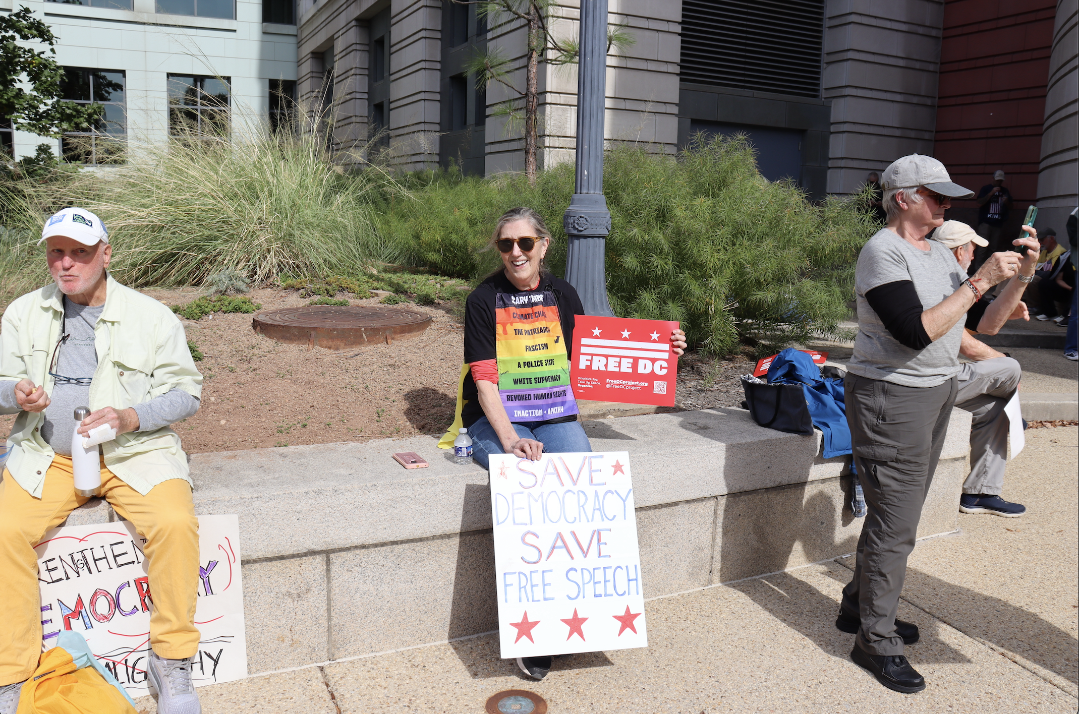 Ariane Dubois exercising her first amendment right.